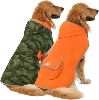 Hooded Dog Raincoat – Waterproof Poncho Jacket for Small & Medium Dogs