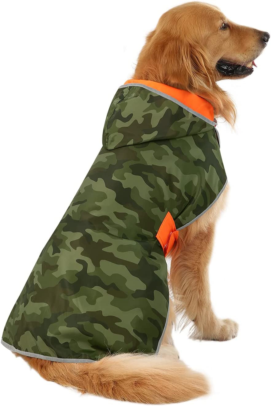 Hooded Dog Raincoat – Waterproof Poncho Jacket for Small & Medium Dogs