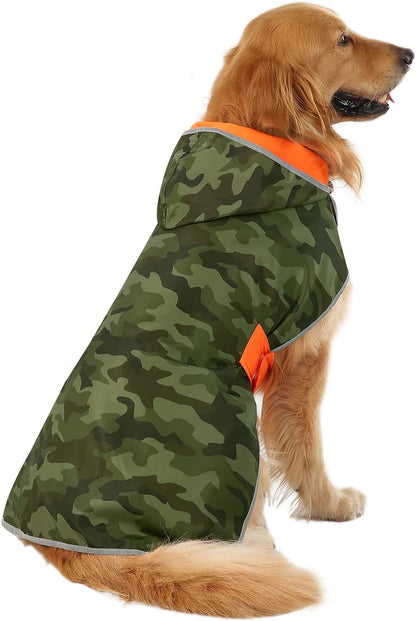 Hooded Dog Raincoat – Waterproof Poncho Jacket for Small & Medium Dogs