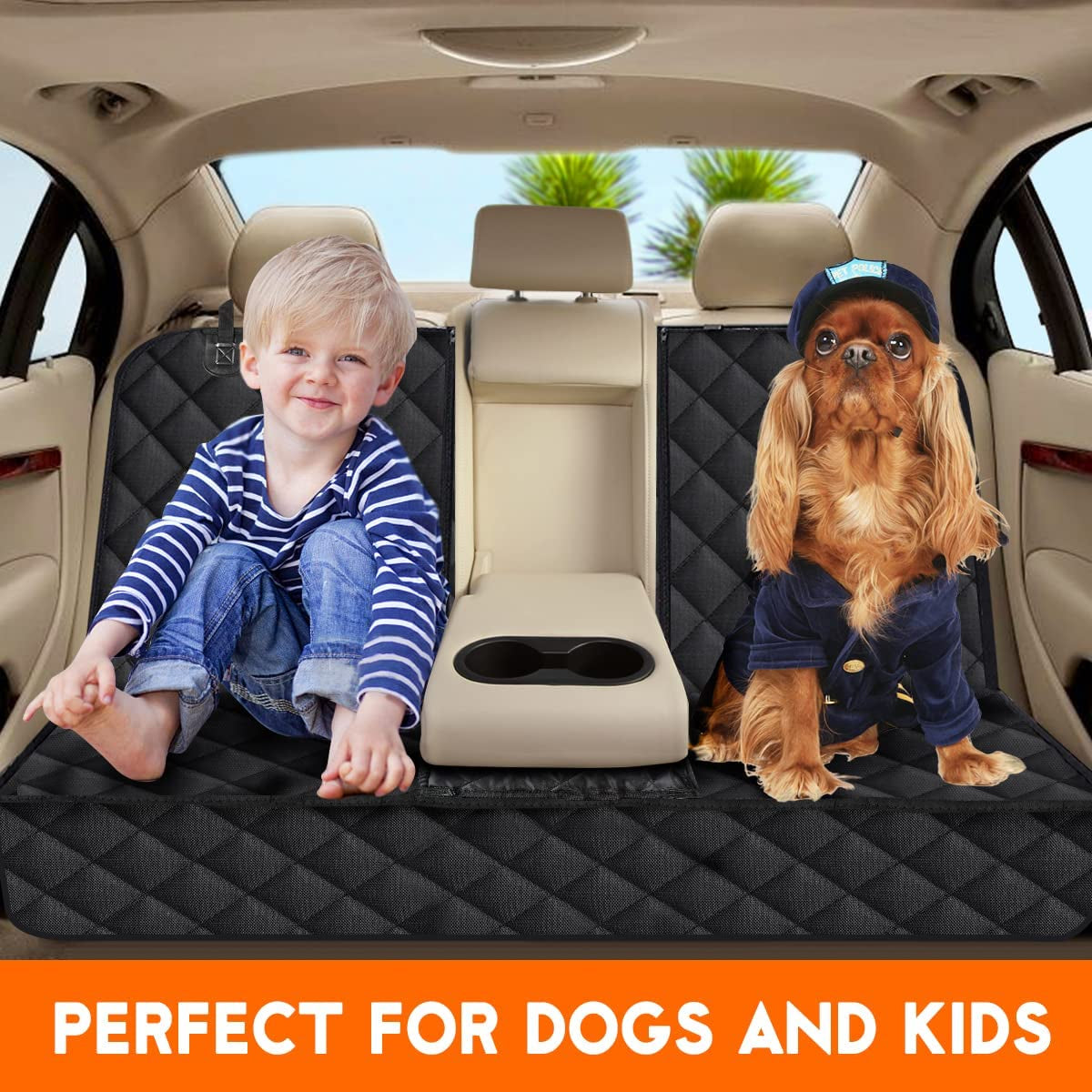 Waterproof Dog Car Seat Cover – Non-Slip Back Seat Protector for Dogs