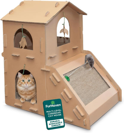 Interactive Cat Scratcher with Catnip & Balls – 2-in-1 Scratching Pad + Toy for Indoor Cats