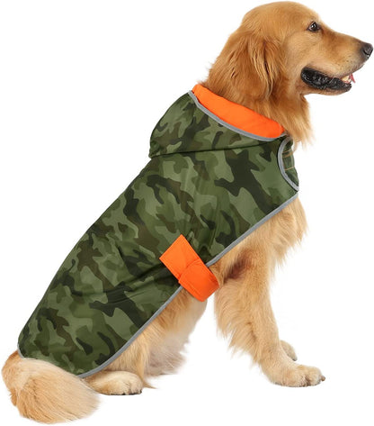 Hooded Dog Raincoat – Waterproof Poncho Jacket for Small & Medium Dogs
